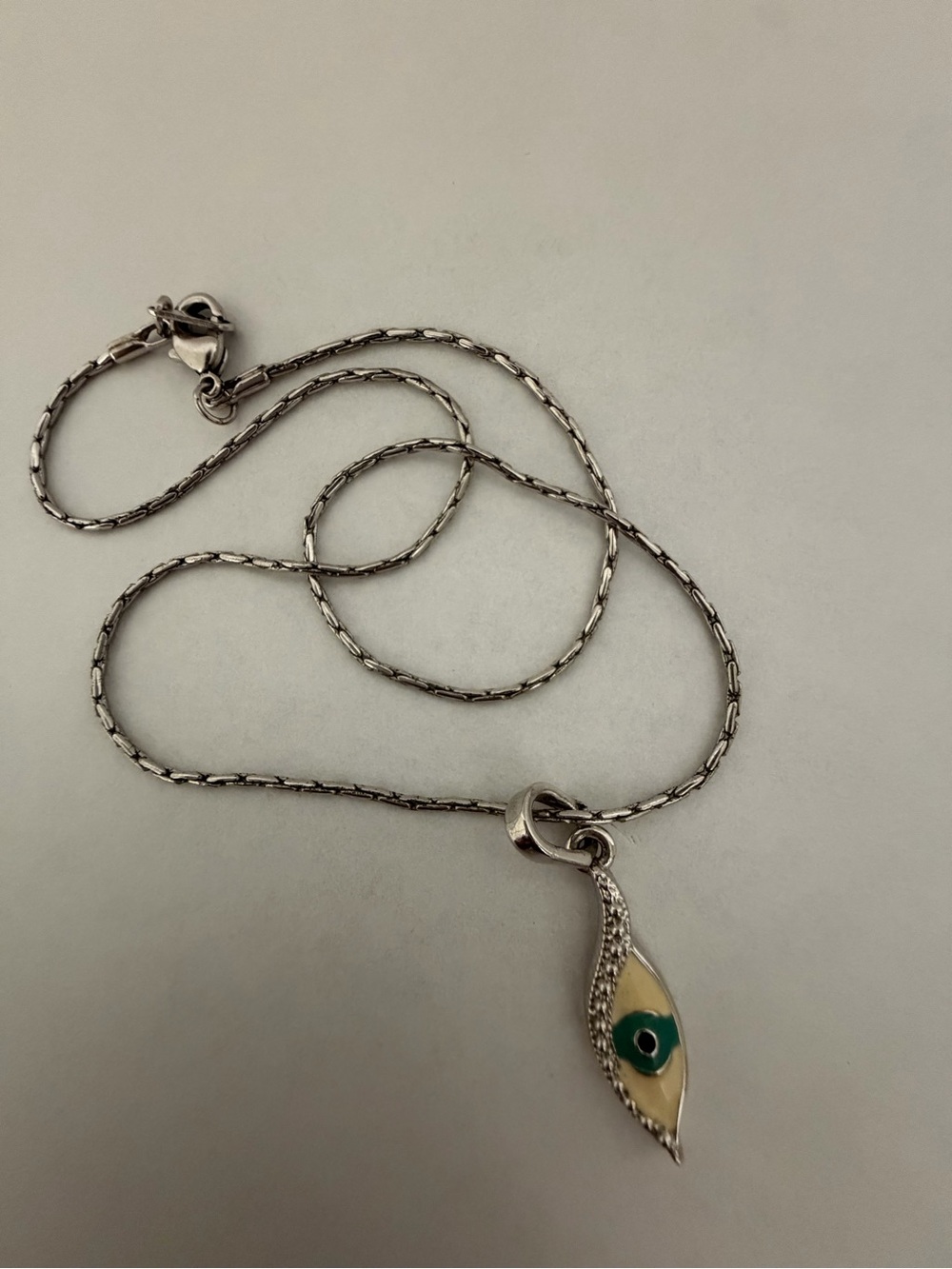 Nice & Bella Evil Eye Pendant Necklace 18K Gold Touch New (F306)